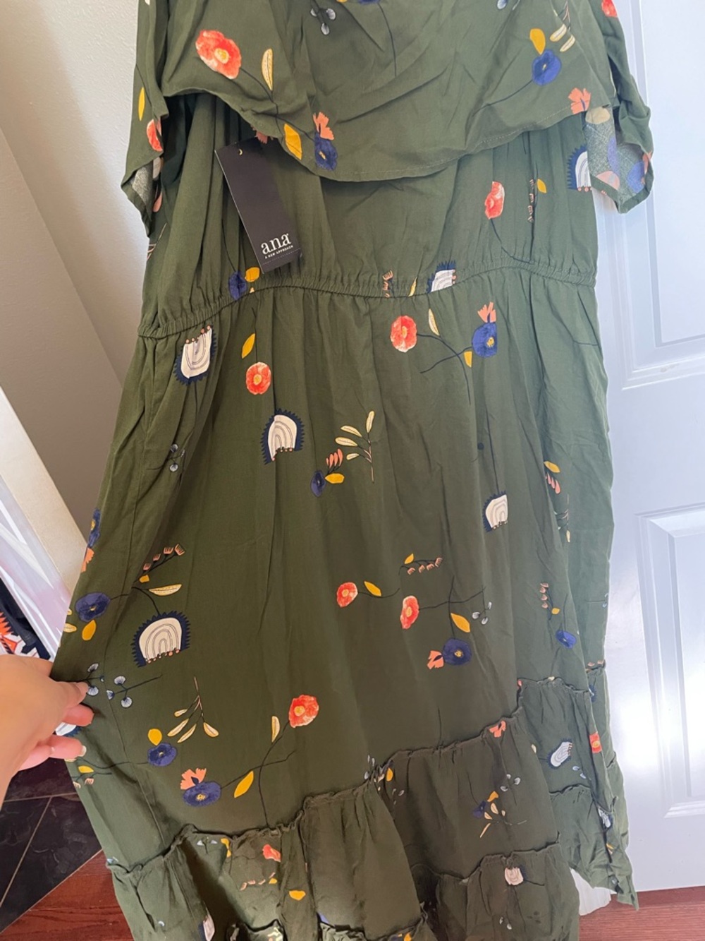 ANA A New Approach Hanna Floral Cold Shoulder Maxi Dress Women’s XL NWT - Picture 5 of 8